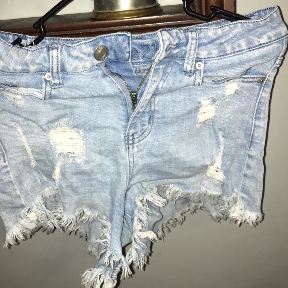 Rue21 blue washed jeans shorts